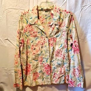 Marsh Landing gorgeous cotton jacket floral print XL